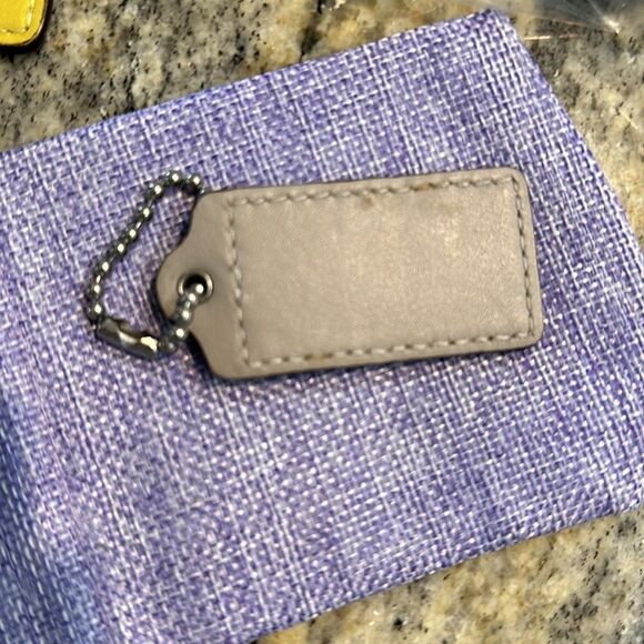 Coach Hang Tag Replacement Piece Leather Gray - Picture 2 of 4